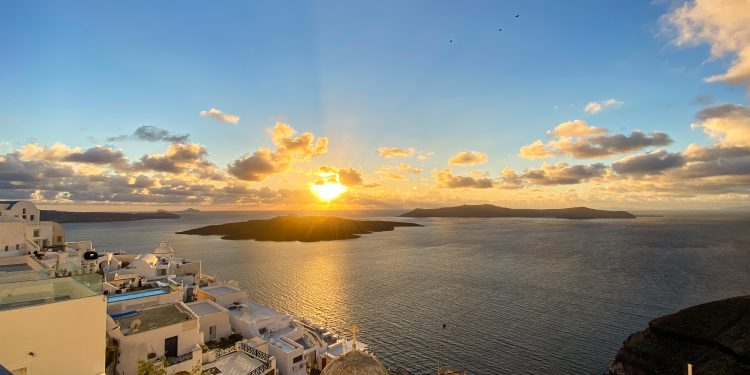 santorini sunset